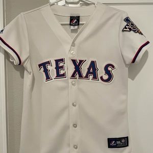 Texas Rangers majestic women’s jersey. World Series 2010